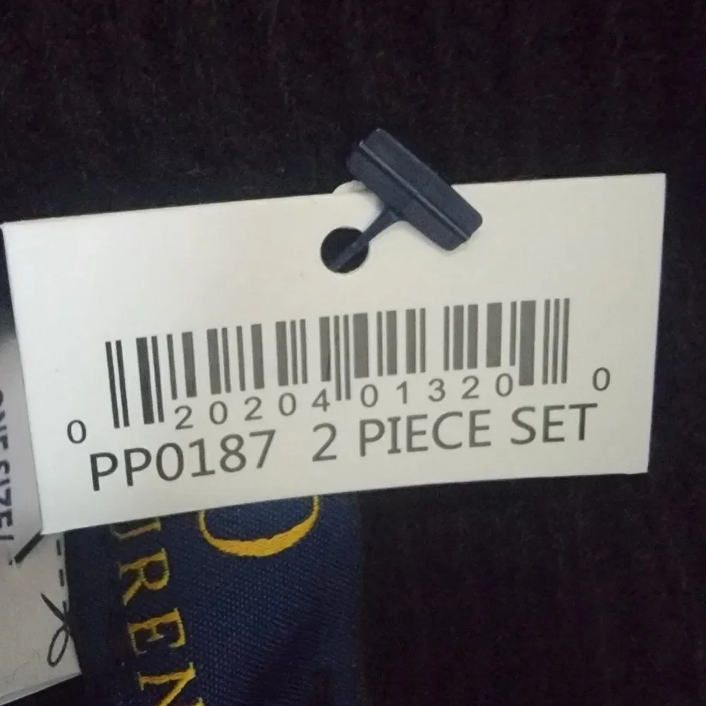 Polo Ralph Lauren Men's Black 2 Piece Set Hat & Scarf Lambswool Blend
